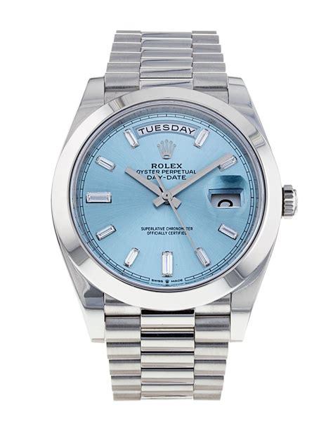 rolex day date blauwe wijzerplaat|rolex 228206 day date.